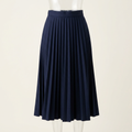Illustrative image of a women's navy midi skirt