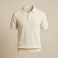 Illustrative image of a men's ivory polo