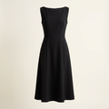 Illustrative image of a women's black midi dress